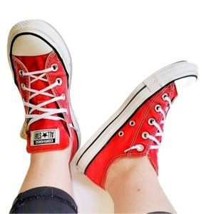 Converse Red Chuck Taylor All Stars Low Tops Woman's 6 WOMEN'S SNEAKERS SHOES